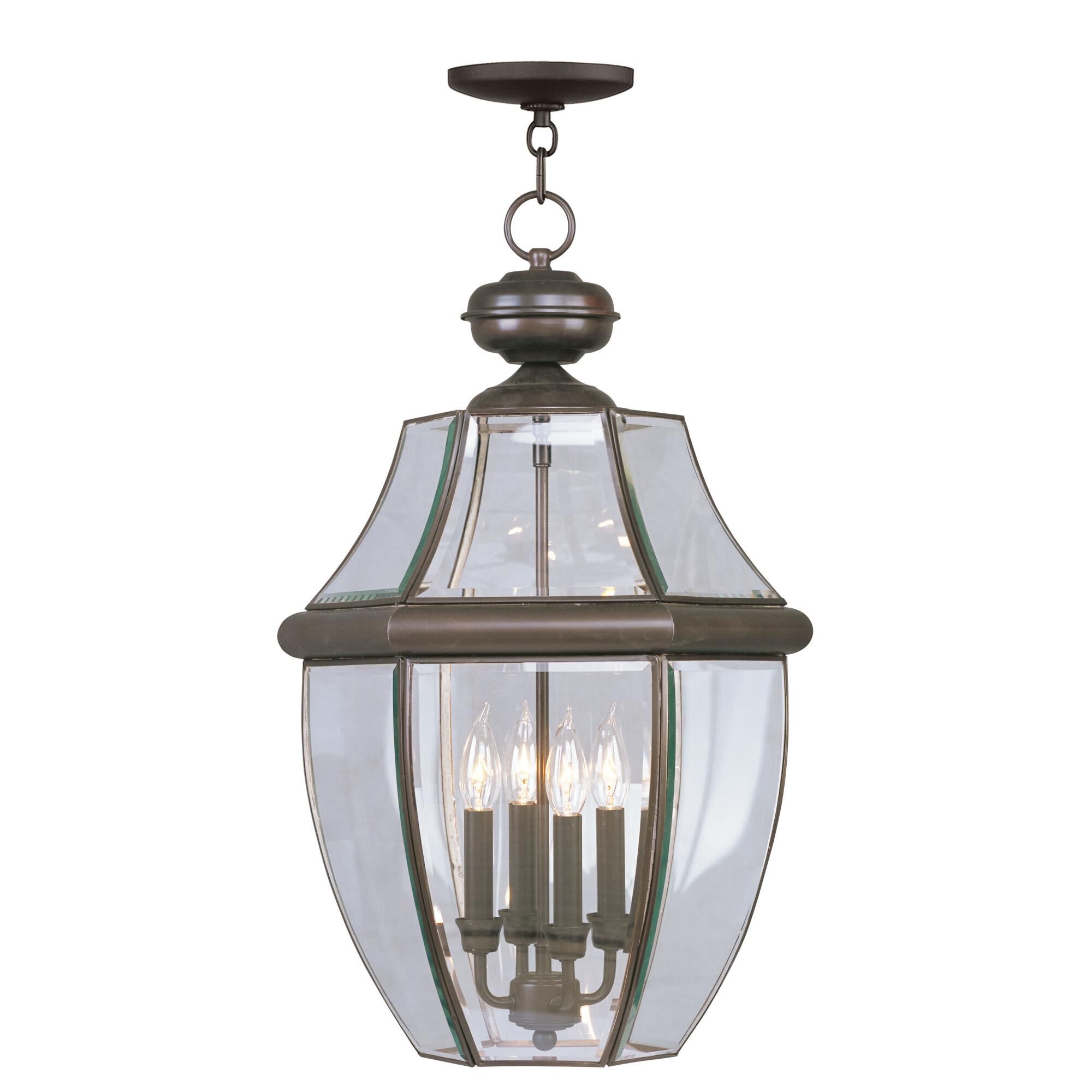 Monterey 25 Inch Tall 4 Light Outdoor Hanging Lantern by Livex Lighting